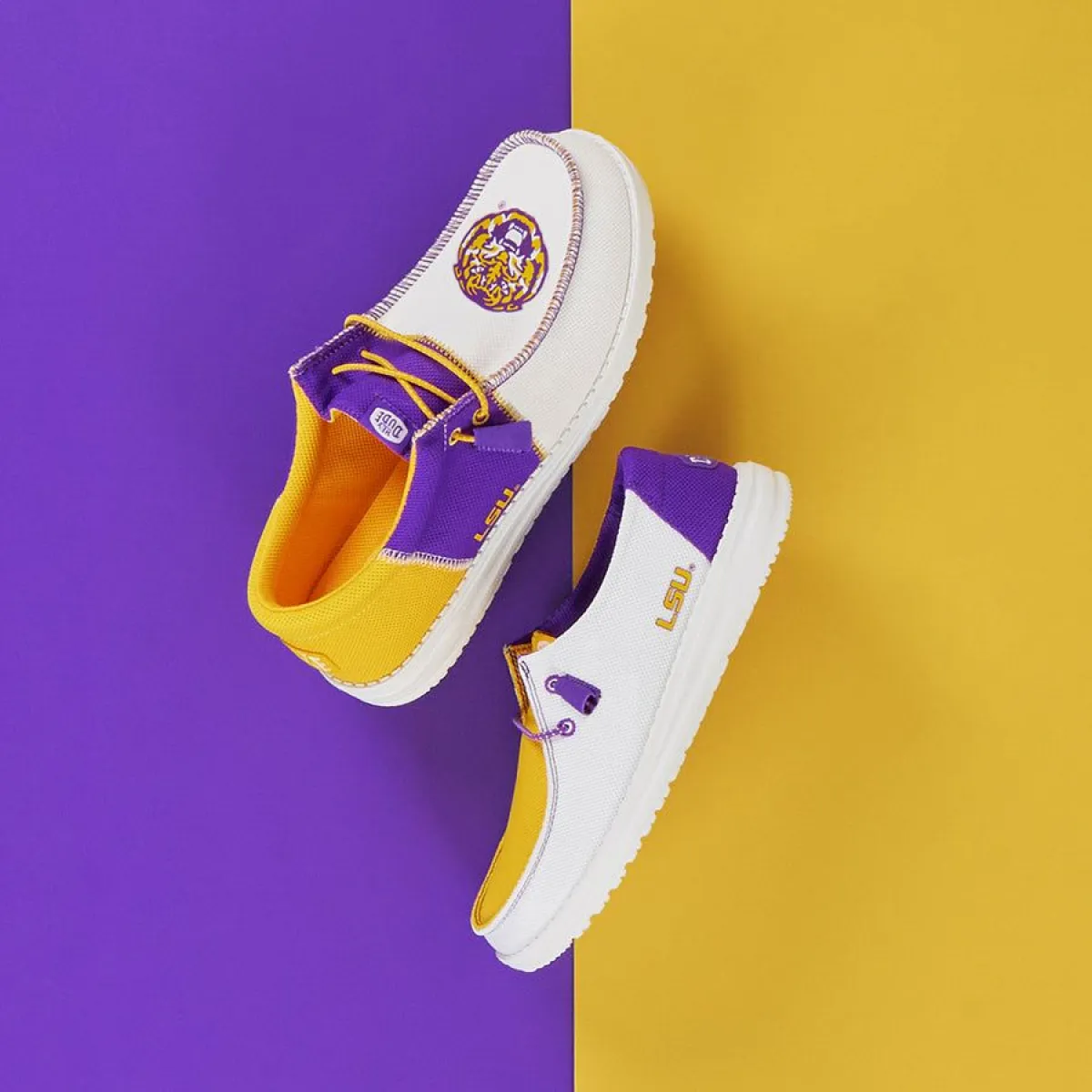 NEW LSU Hey Dude Men’s Wally Funk Size 11 Tri Color Tiger Shoes NWT $_57.JPG?set_id=880000500F main image 4