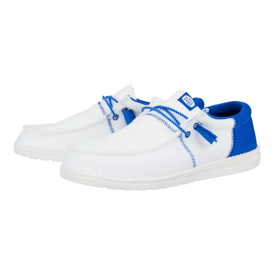 Wally Tri Varsity Sport Mesh - White/Blue sold by Hey Dude product image thumbnail 2