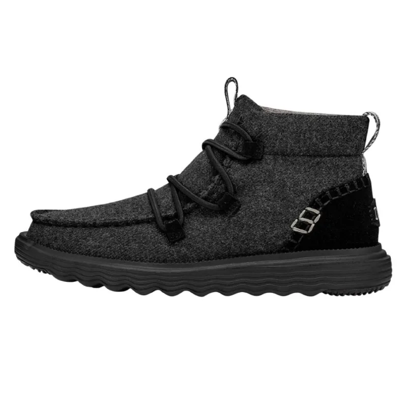 Reyes Boot Wool - Black/Black sold by Hey Dude