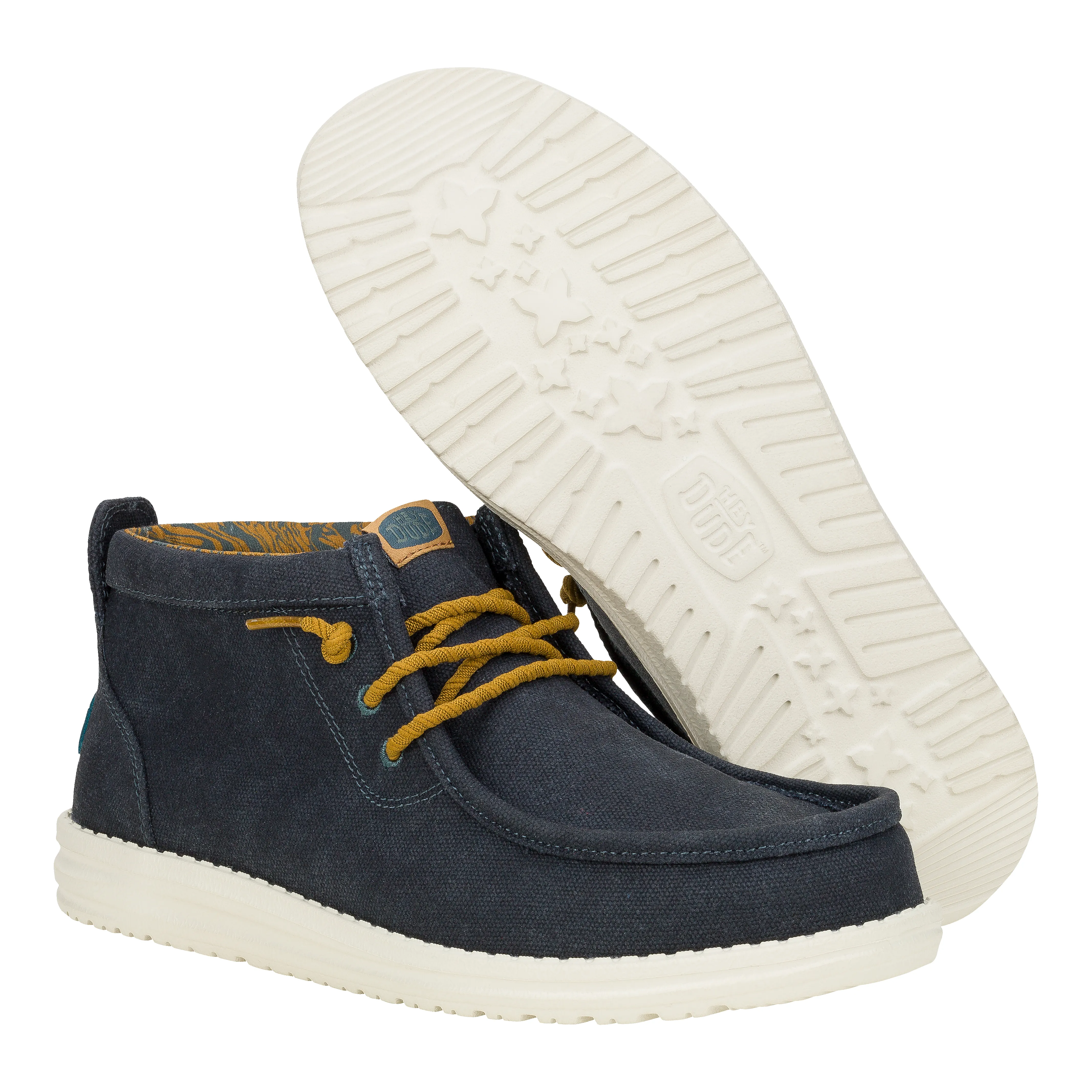 Wally Mid Waxed Canvas - Navy sold by Hey Dude product image thumbnail 3