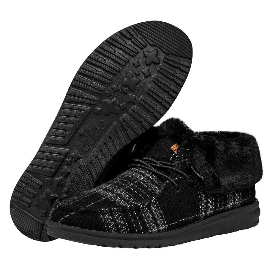 Wendy Fold Boot Cozy - Black Plaid sold by Hey Dude product image thumbnail 3