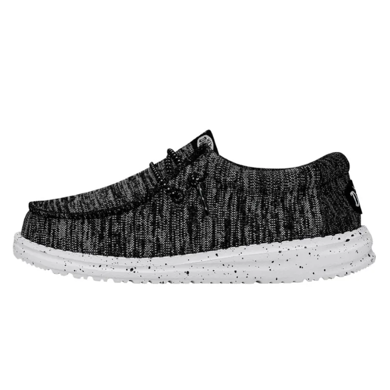 Wally Youth Sport Knit - Black White sold by Hey Dude
