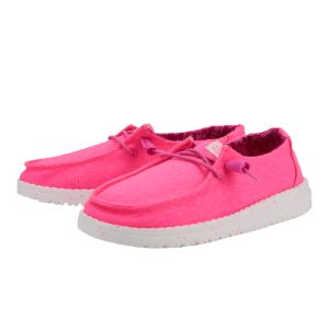 Wendy Youth Stretch Canvas - Neon Pink sold by Hey Dude