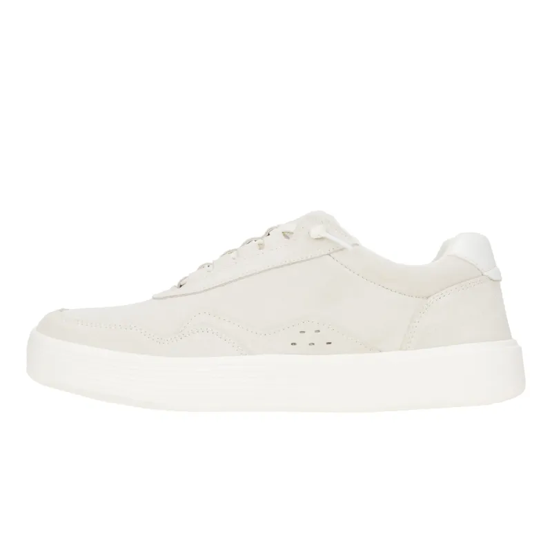 Hudson Suede Vintage Varsity - White/White sold by Hey Dude