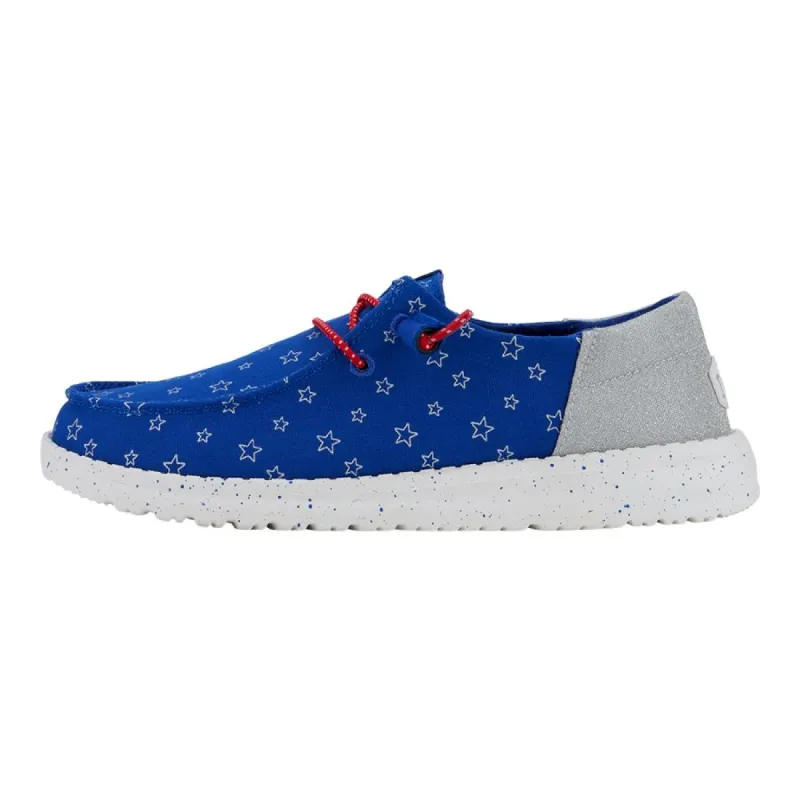 Wendy Funk Retro Americana - Varsity Blue/Silver sold by Hey Dude