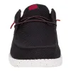 Wally Slip Varsity - Black/Red sold by Hey Dude