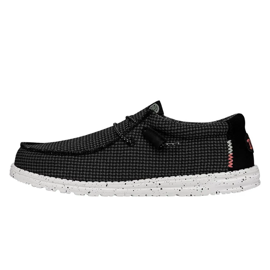 Wally Sport Mesh - Black/White sold by Hey Dude