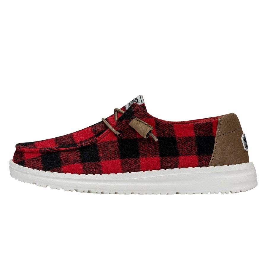 Wendy Buffalo Plaid - Red and Black Plaid sold by Hey Dude