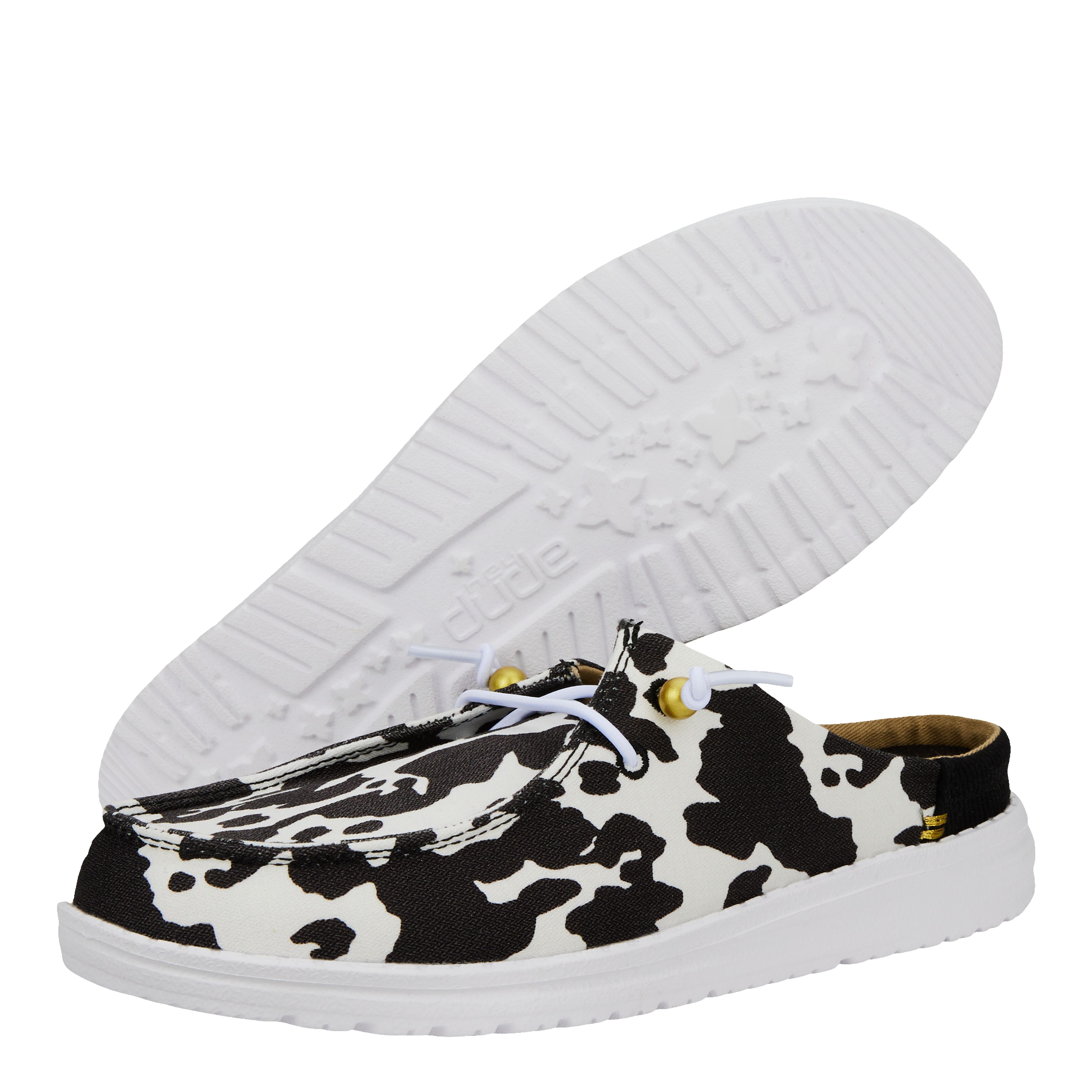 Wendy Slip Classic - White/Black Cow Print sold by Hey Dude product image thumbnail 3