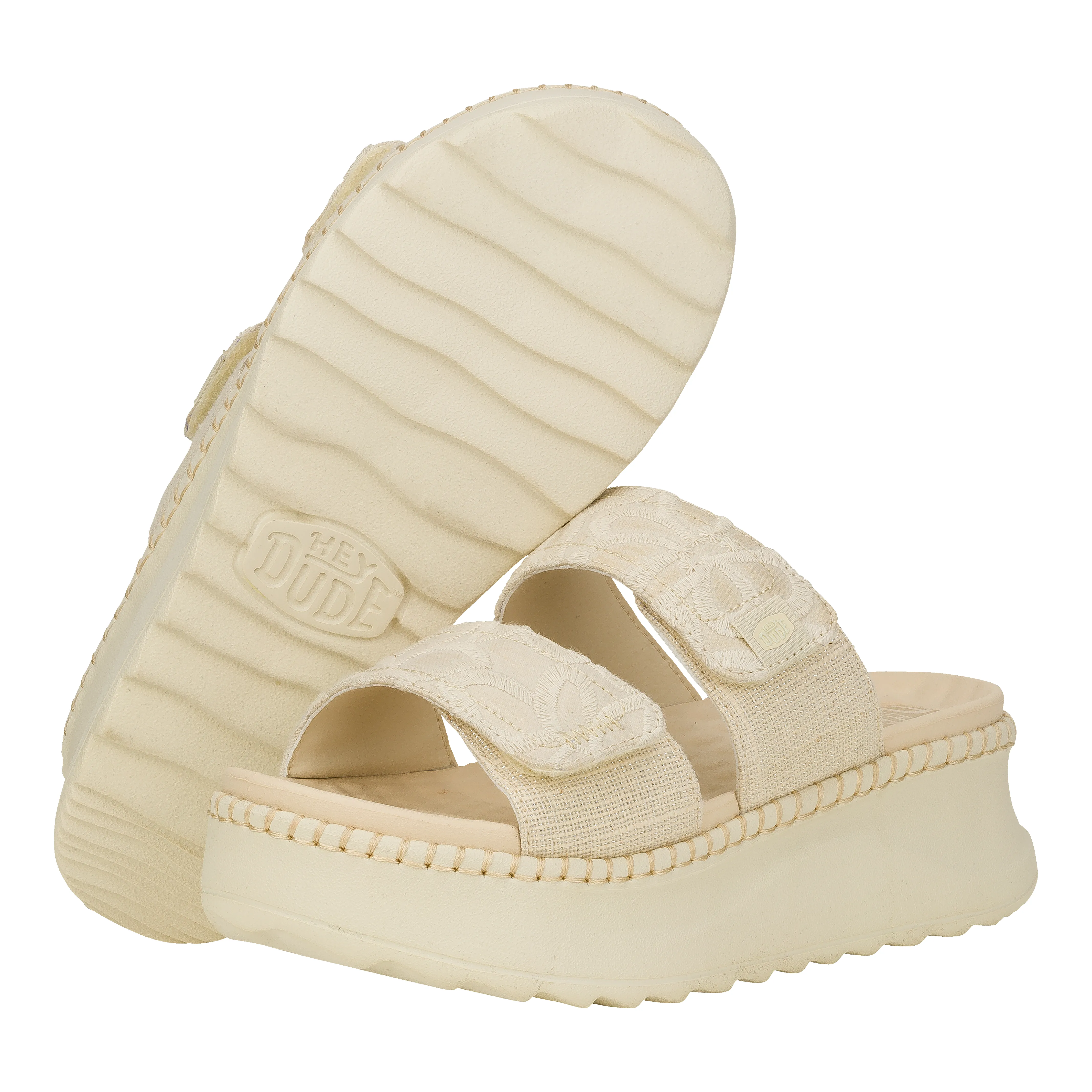 Delray Slide Whipstitch - Natural White sold by Hey Dude product image thumbnail 3