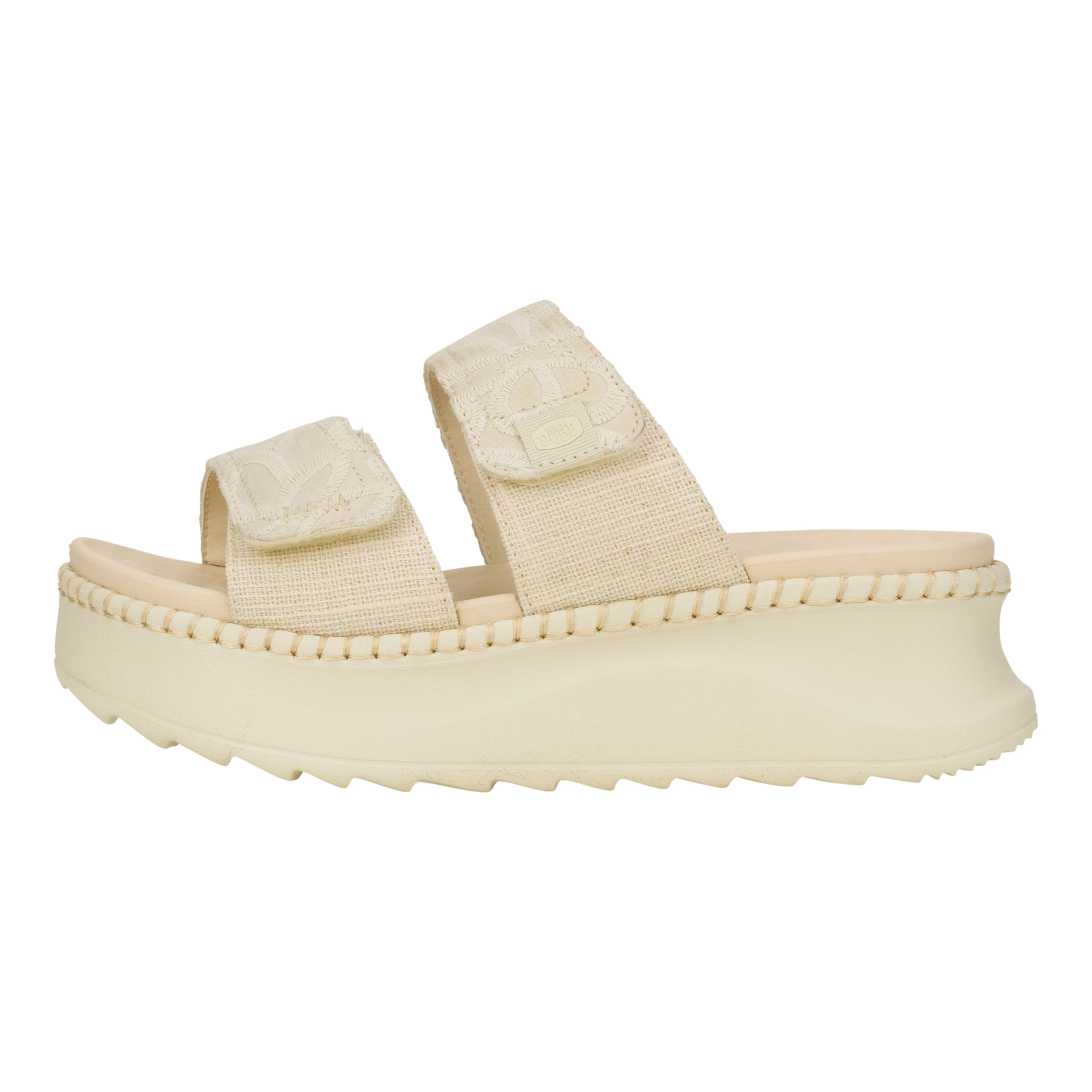 Delray Slide Whipstitch - Natural White sold by Hey Dude