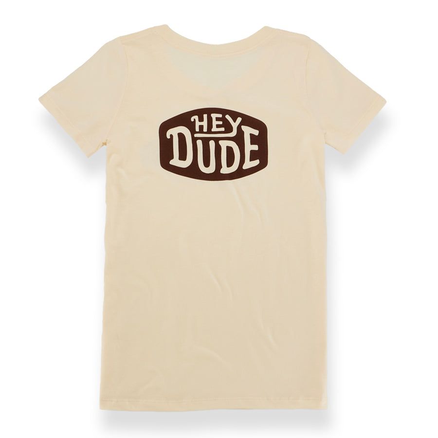Women's Logo Tee - Cream sold by Hey Dude product image thumbnail 2