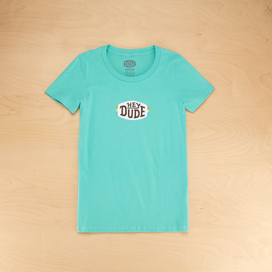 Women's Horizon Logo Tee - Mint sold by Hey Dude