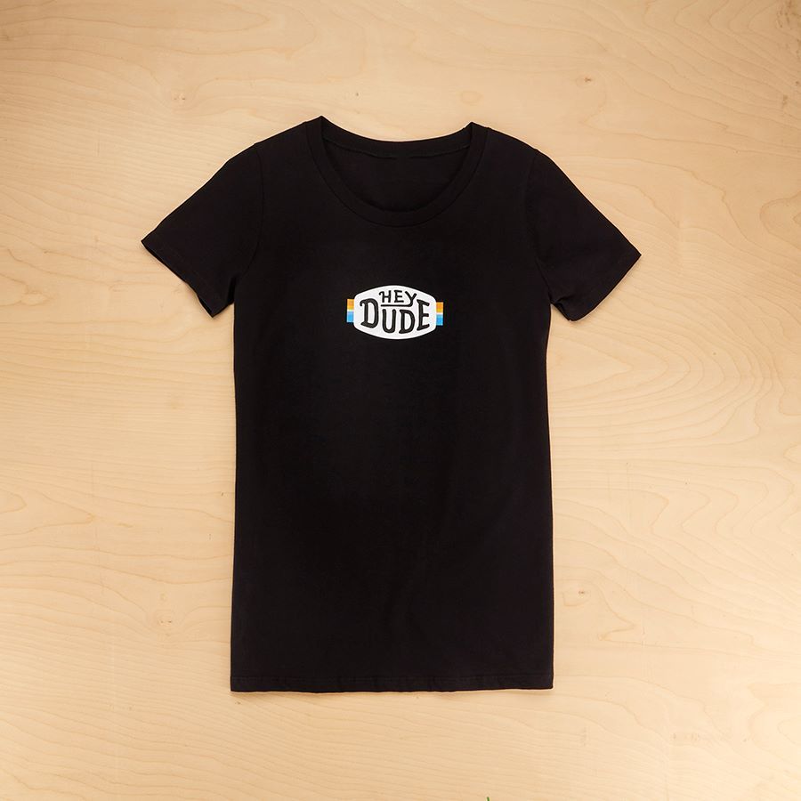 Women's Horizon Logo Tee - Black sold by Hey Dude