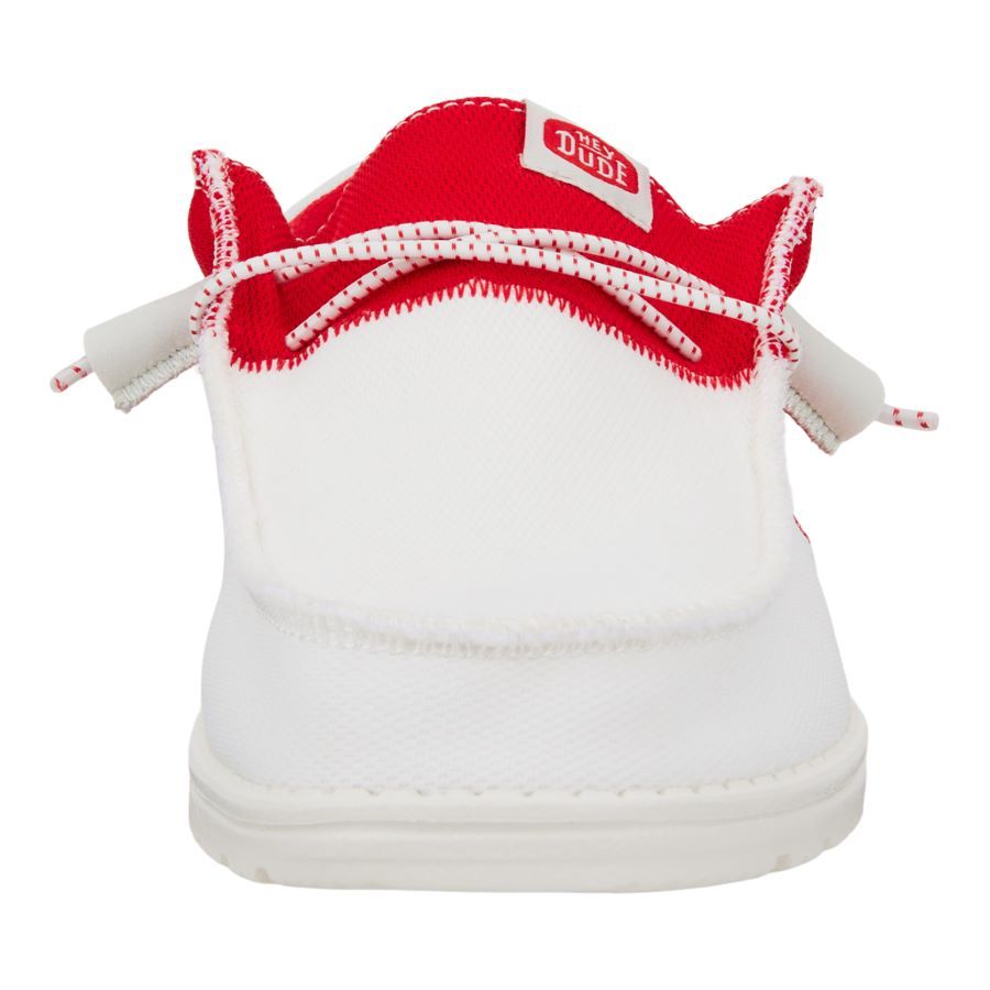 Wally Tri Varsity Sport Mesh - White/Red sold by Hey Dude product image thumbnail 4