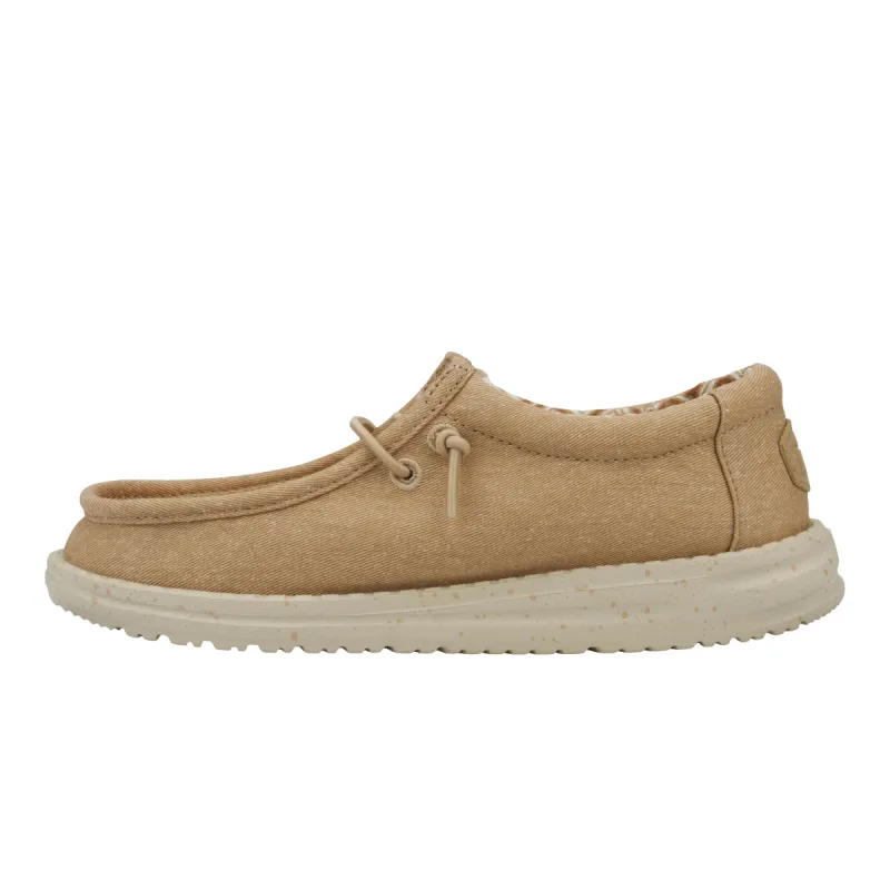 Wally Youth Stretch Canvas - Tan sold by Hey Dude