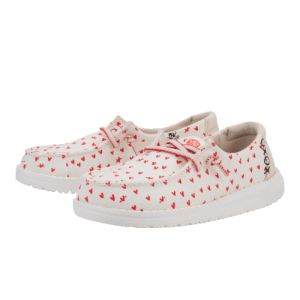Wendy Youth Hearts - White/Red sold by Hey Dude
