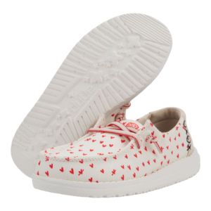 Wendy Youth Hearts - White/Red sold by Hey Dude