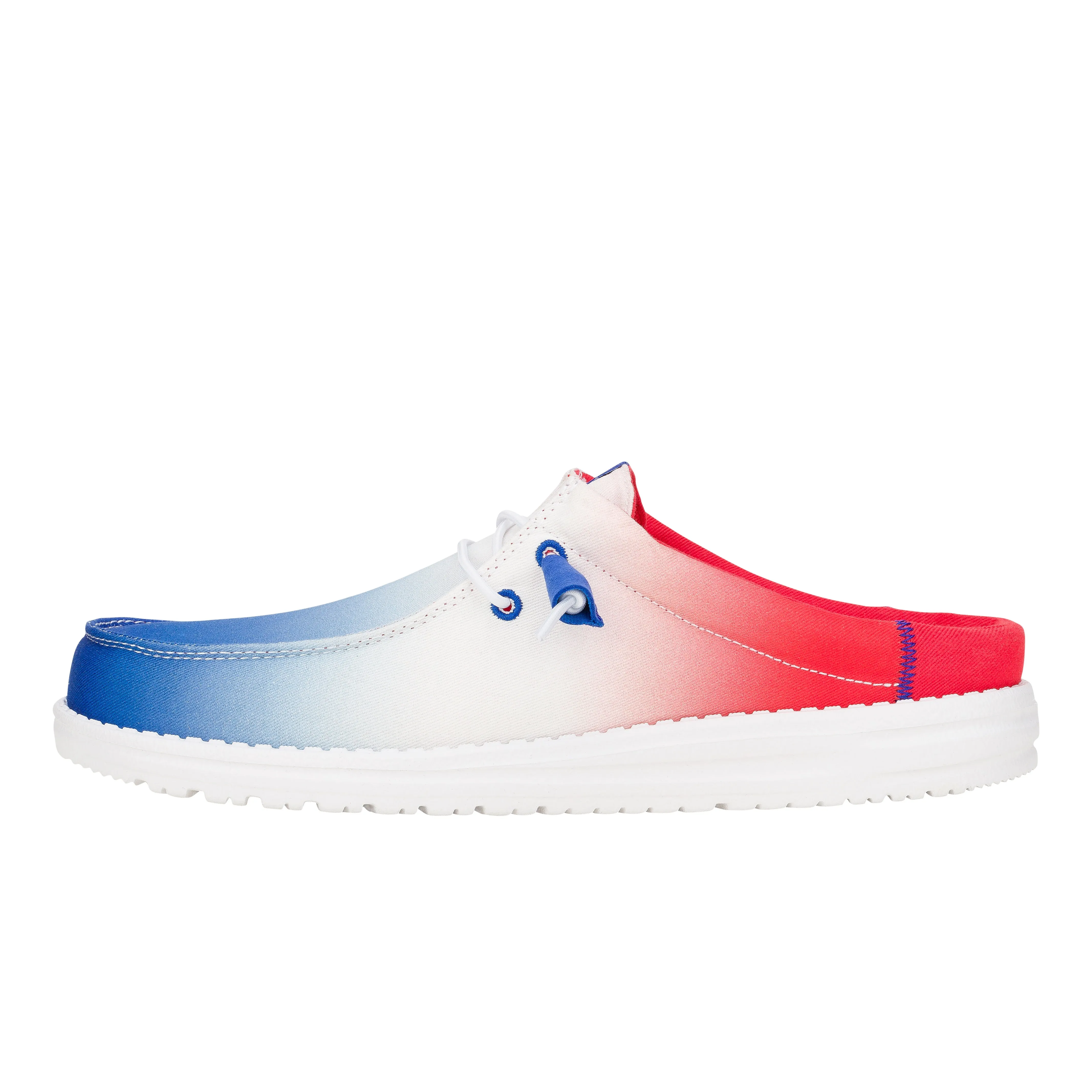 Wally Slip Ombre Pop - Red/White/Blue sold by Hey Dude