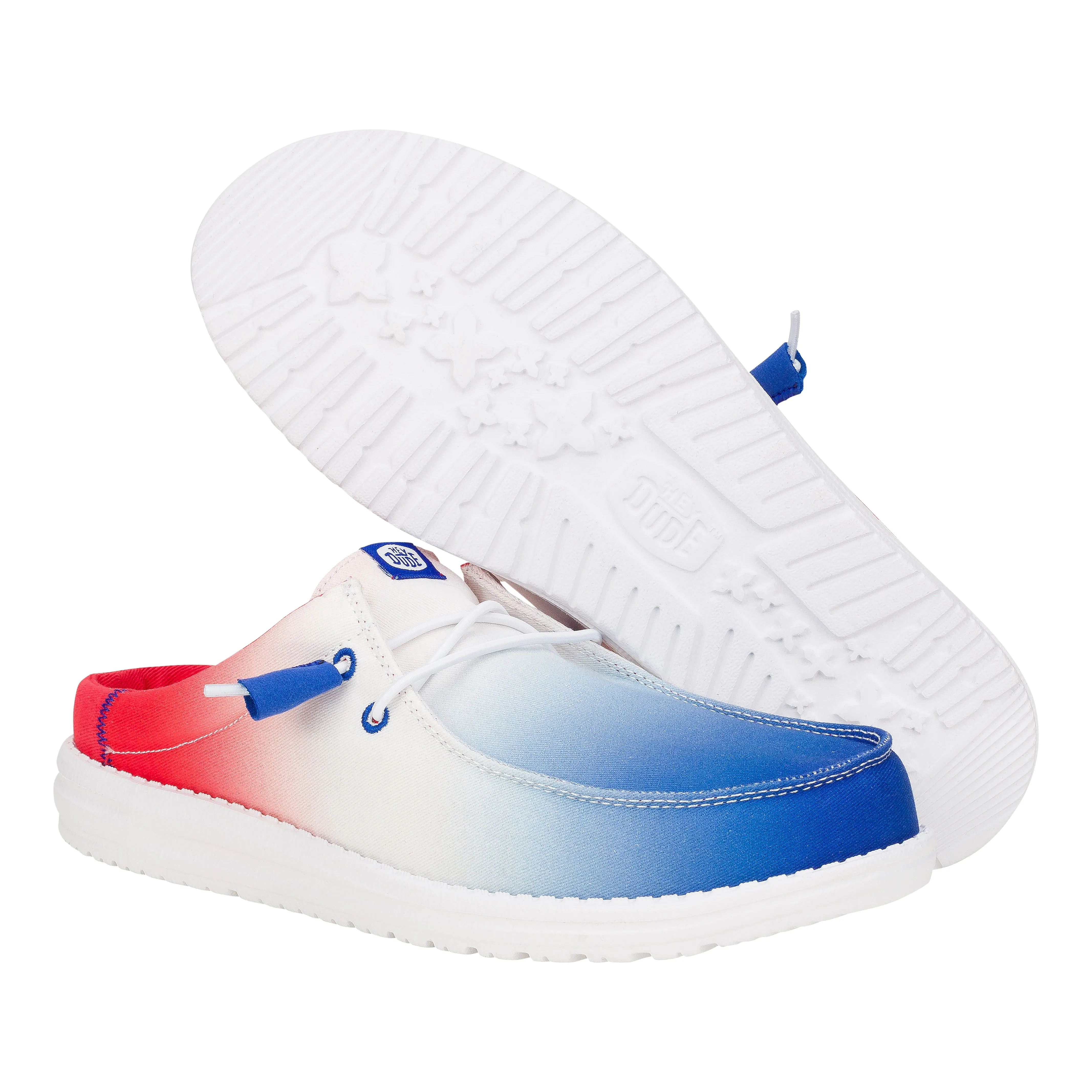 Wally Slip Ombre Pop - Red/White/Blue sold by Hey Dude product image thumbnail 3