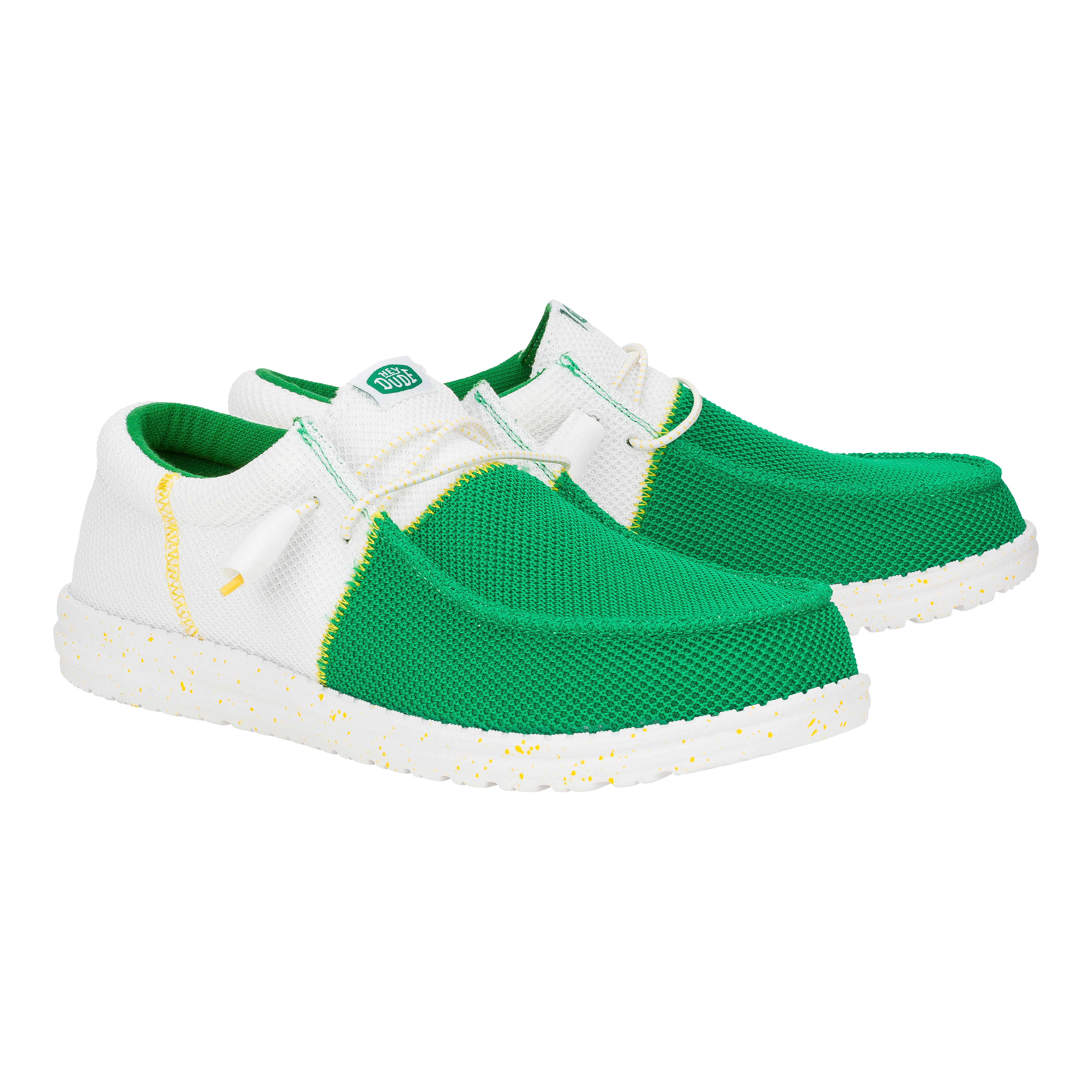 Wally Tri Varsity Mesh - White/Green sold by Hey Dude product image thumbnail 2