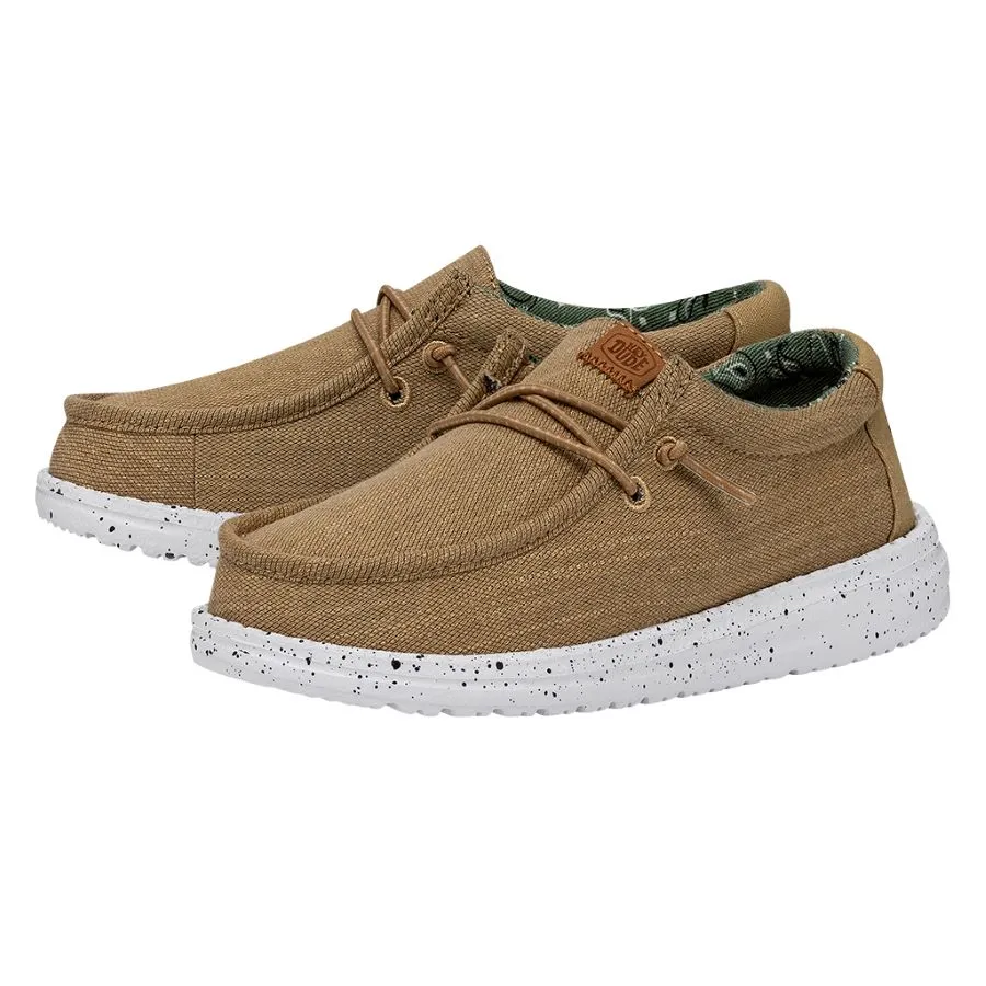 Wally Youth Washed Canvas - Walnut sold by Hey Dude product image thumbnail 2