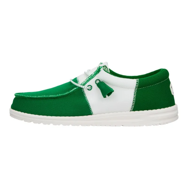 Wally Tri Varsity Sport Mesh - Deep Green/White sold by Hey Dude