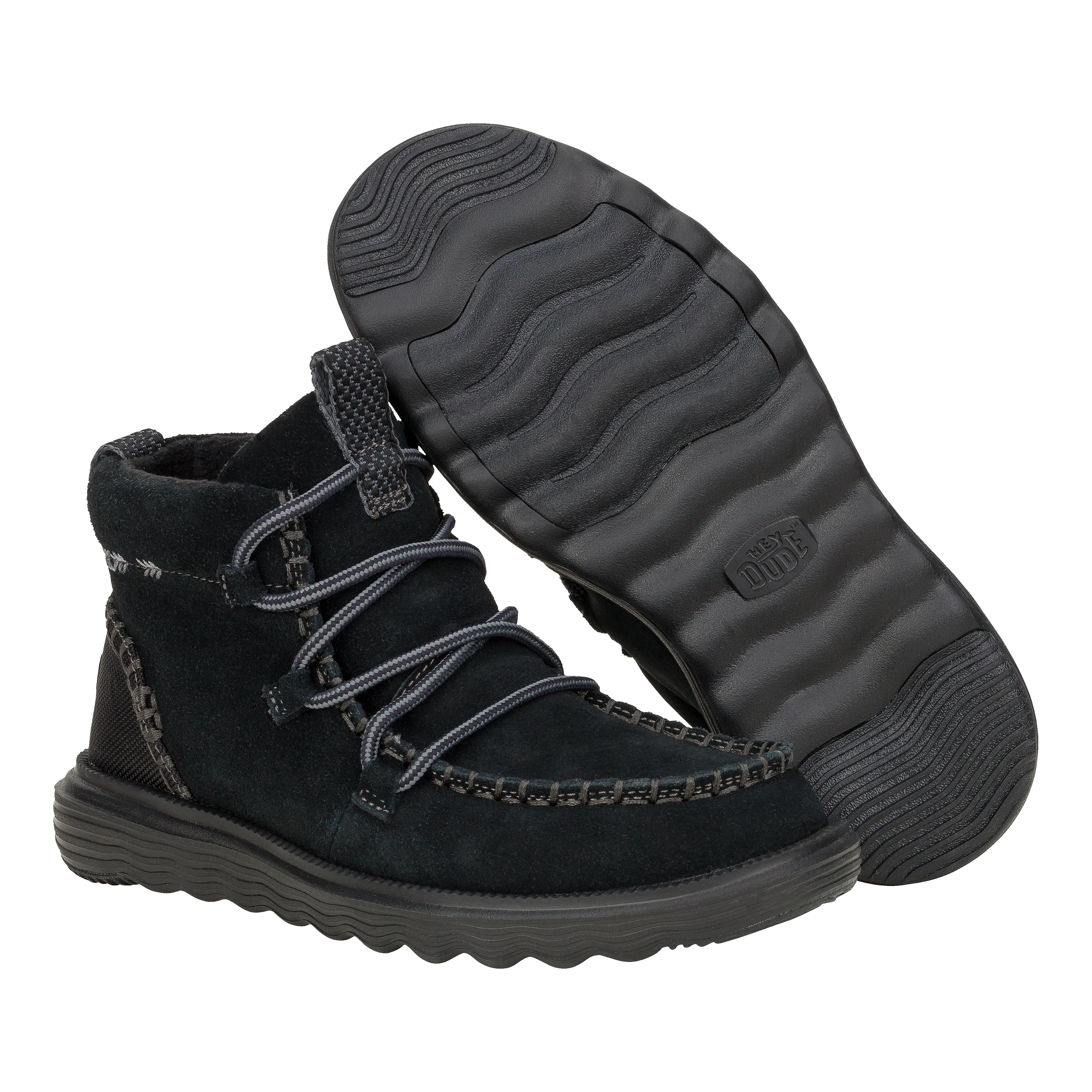 Reyes Suede - Black/Black sold by Hey Dude product image thumbnail 3