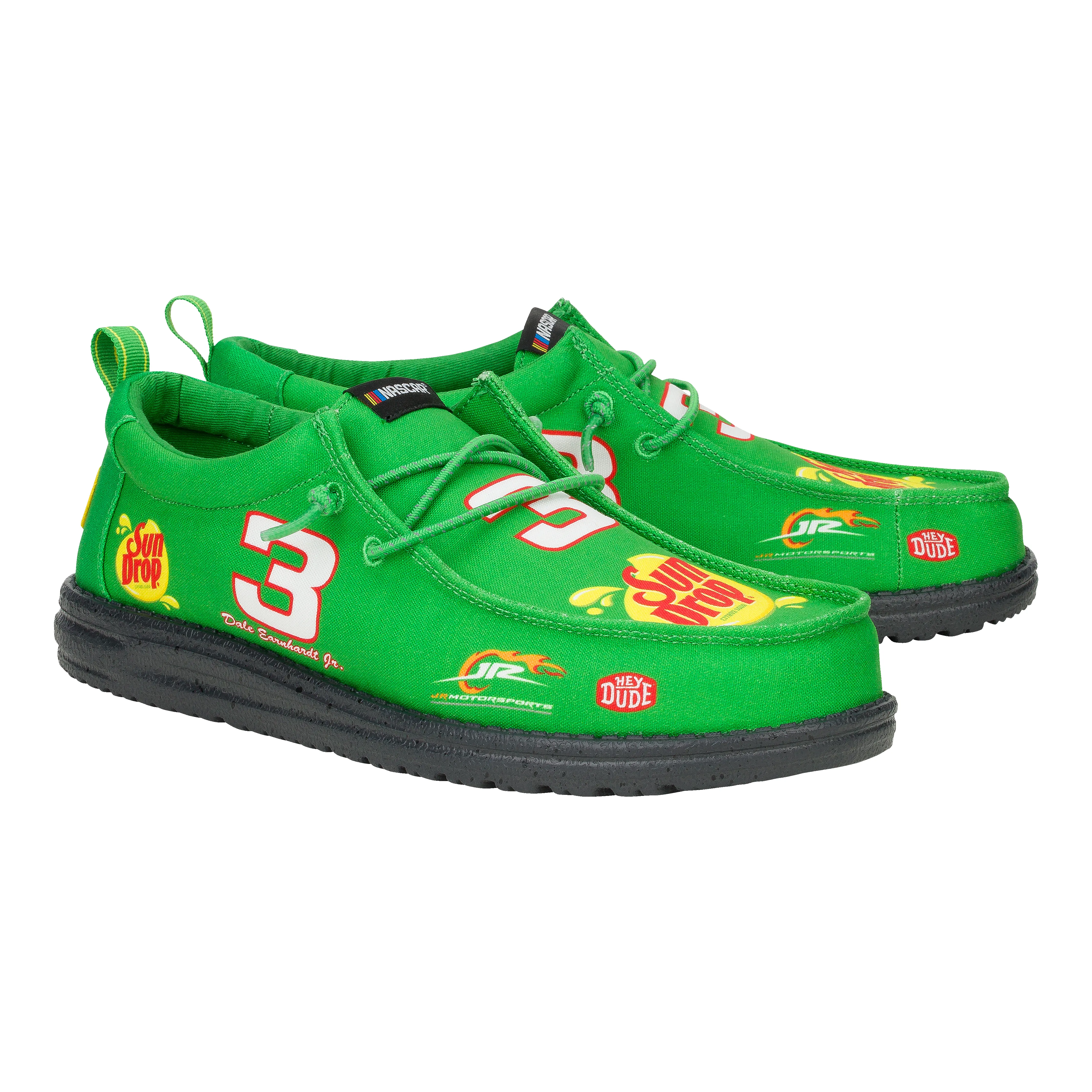 Hey Dude Mens NASCAR Dale Earnhardt Jr. Sun Drop #3 Wally Green Slip On Shoes 11 NWT Hey Dude NASCAR Wally Dale Earnhardt Jr. | Mercari main image 2