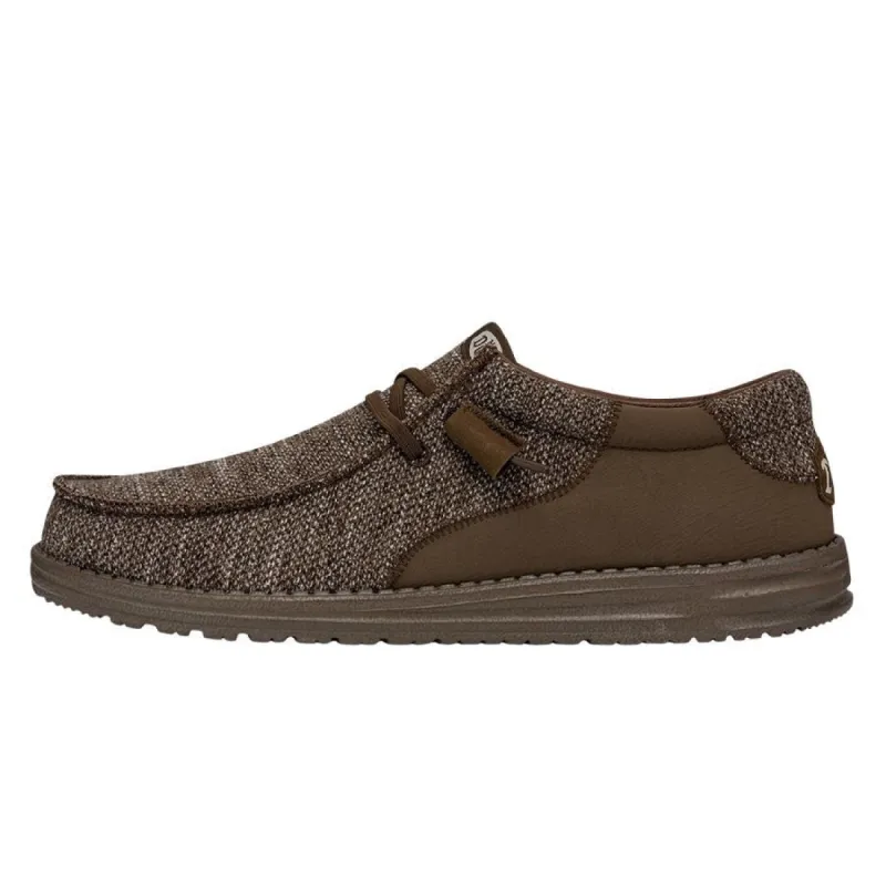 Wally Stitched Flecked Woven - Brown sold by Hey Dude