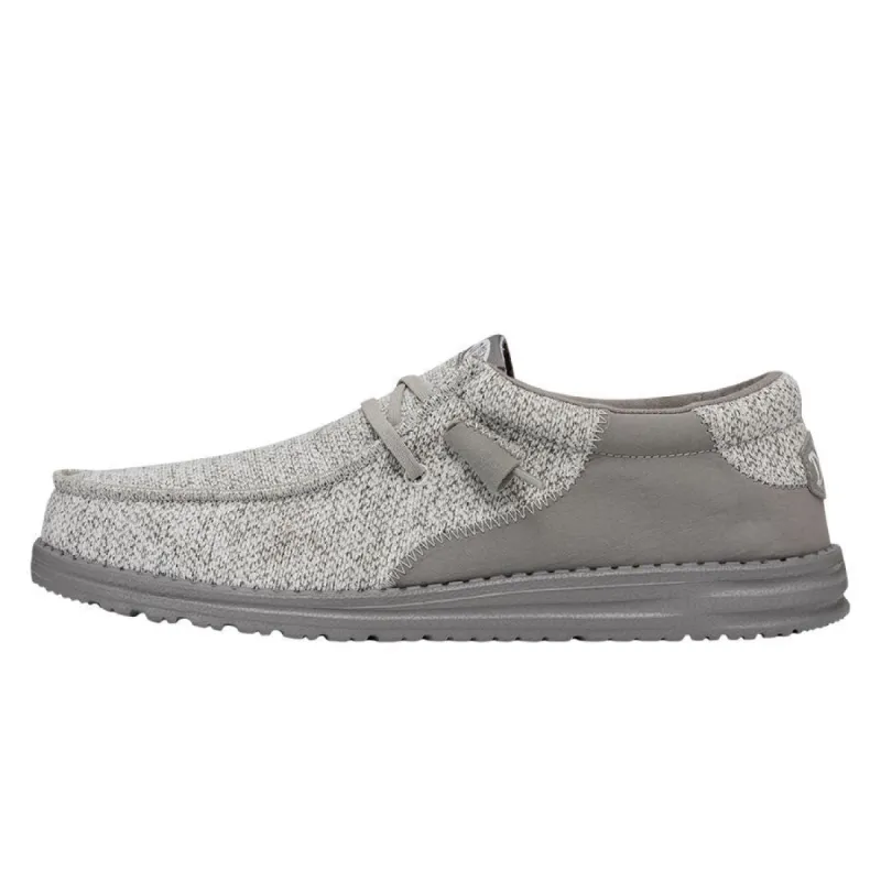 Wally Stitched Flecked Woven - Grey sold by Hey Dude