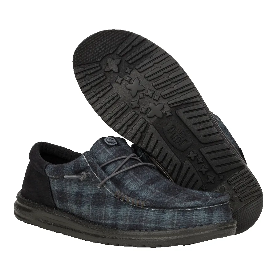Wally Funk Waffle - Black Plaid sold by Hey Dude product image thumbnail 3