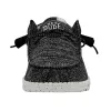 Wally Sox Stitch Wide - Black White sold by Hey Dude