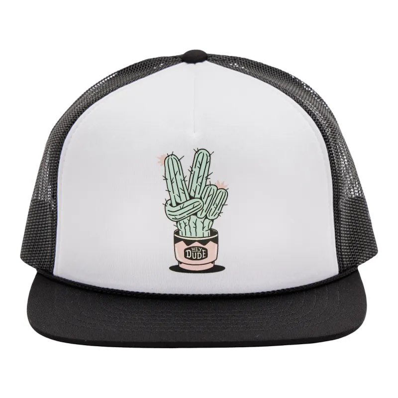 Peace Cactus Foamie - White/Black sold by Hey Dude