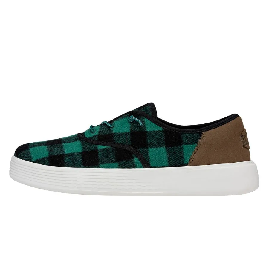 Conway Mens Buffalo Plaid - Green Plaid sold by Hey Dude