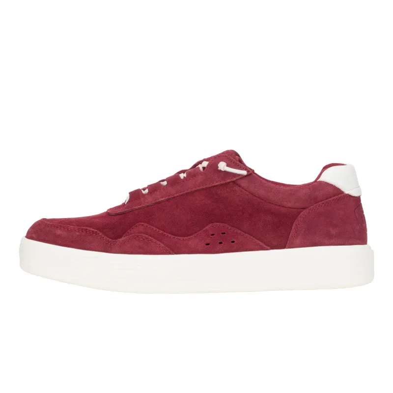 Hudson Suede Vintage Varsity - Crimson sold by Hey Dude