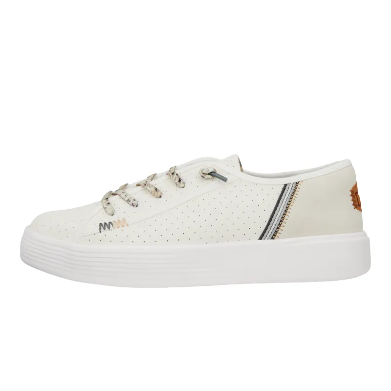 Cody Womens Perf Leather - White sold by Hey Dude