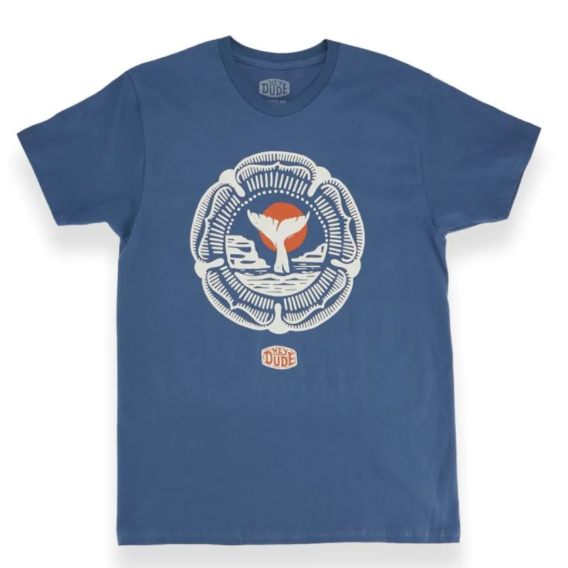 Jess Mudgett Whale Tee - Blue Jean sold by Hey Dude