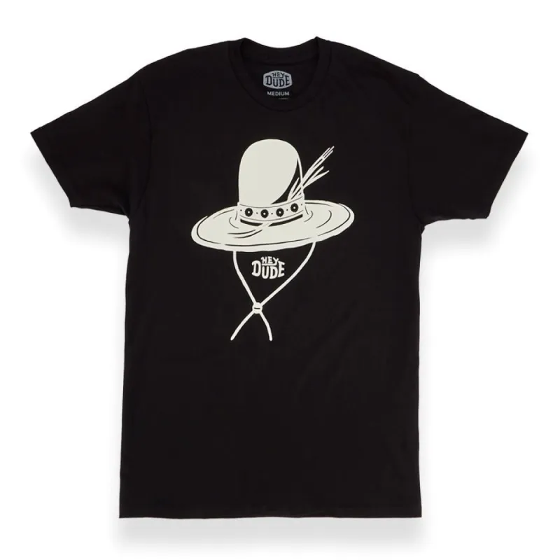 Jess Mudgett Hat and Feather Tee - Black made by Hey Dude