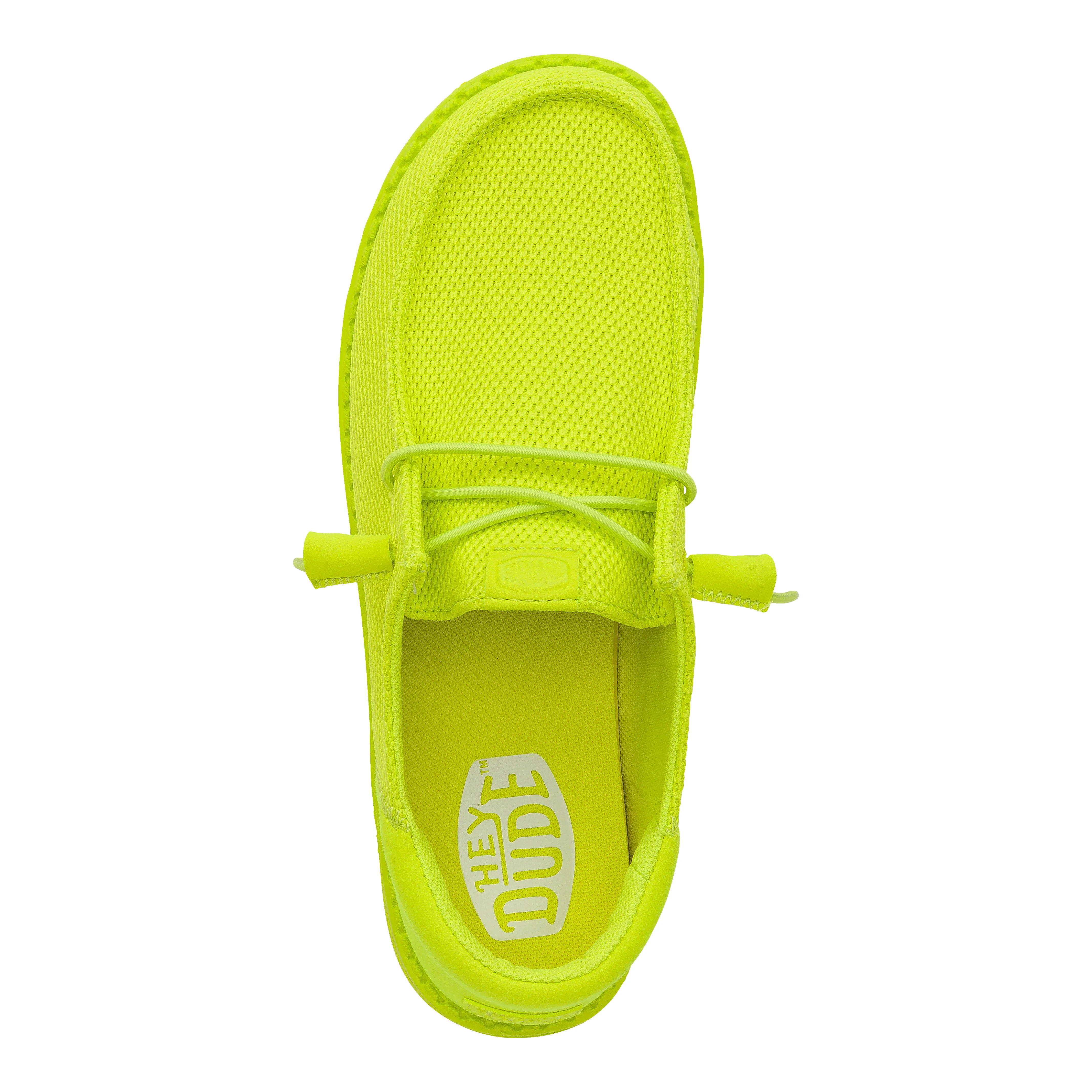 Wally Funk Mono Slip-On Sneakers - Punch/Lime Color, Stretchy Knit Comfort Shoes For Men & Women - View #9