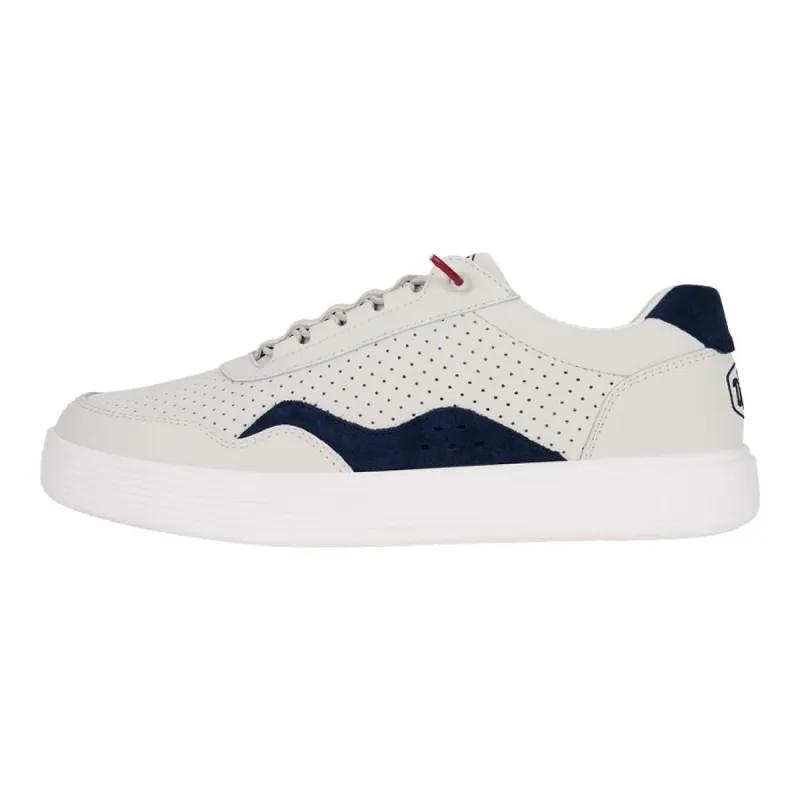 Hudson Leather - Light Grey/Navy sold by Hey Dude