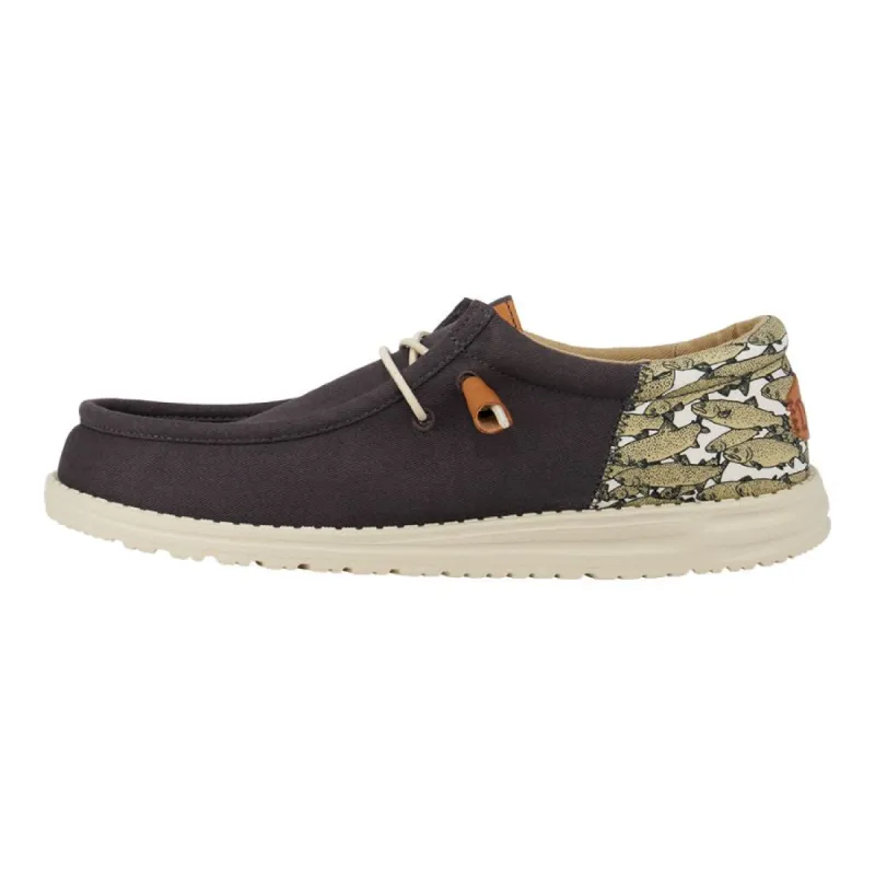 Wally Funk Fish Camo - Black sold by Hey Dude