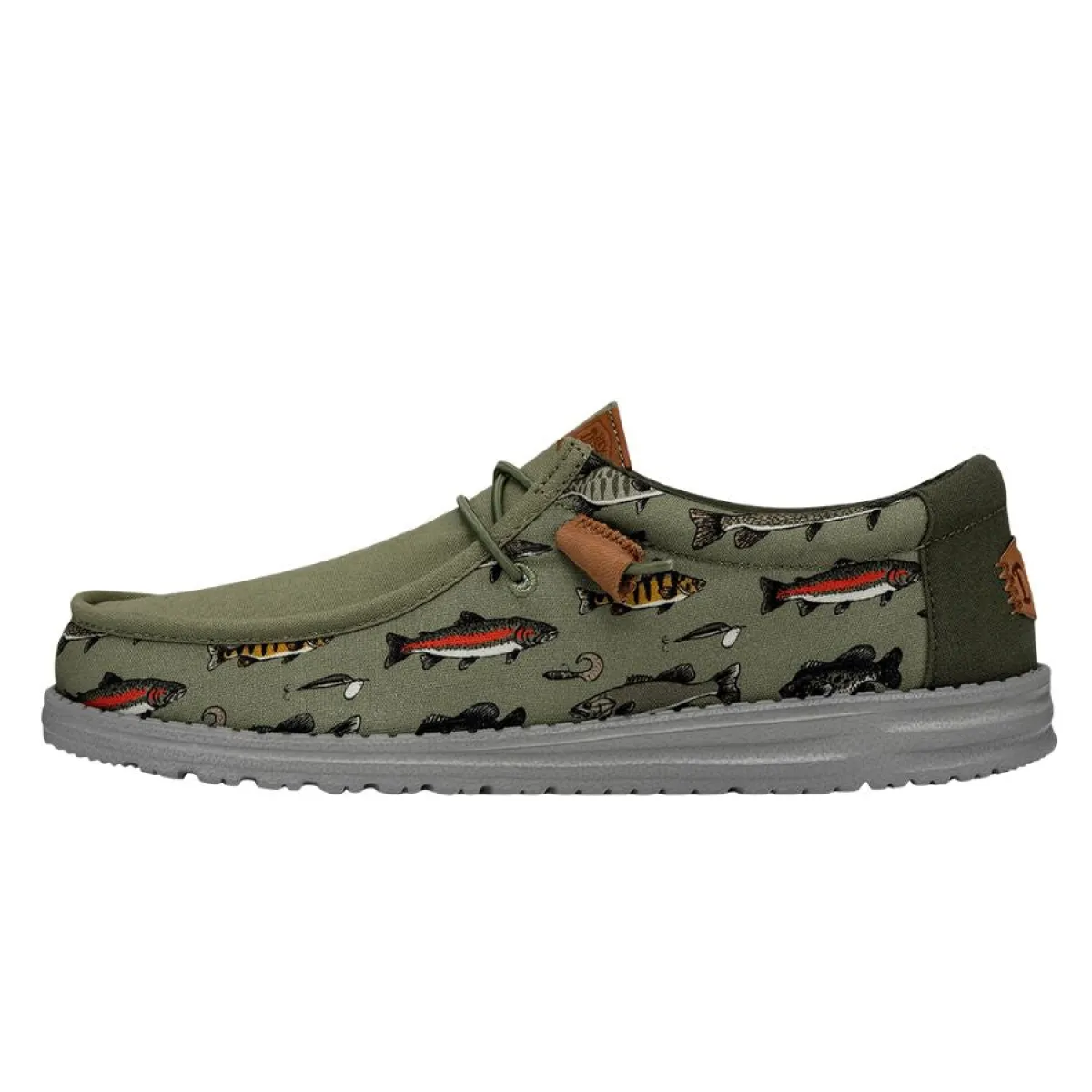 HEY DUDE NWT Men\'s Blue Green Wally Fish Camo Loafers Shoes $9/mo - Finance HEYDUDE Men main image 4