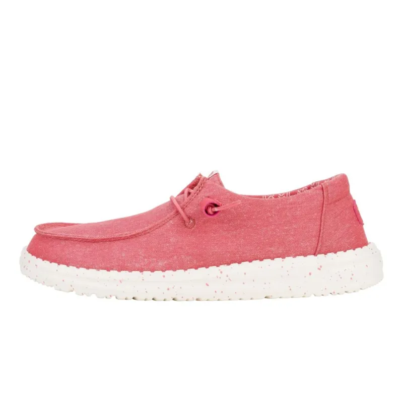 Wendy Stretch Canvas - Washed Red sold by Hey Dude