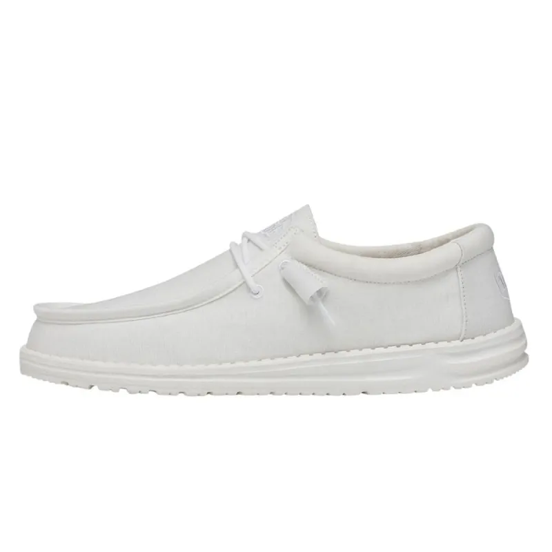 Wally Slub Canvas - White sold by Hey Dude