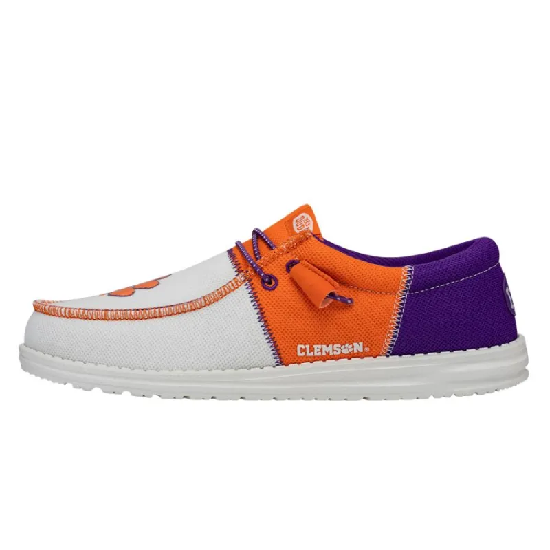 Men's Wally Tri Clemson - Clemson Orange/Purple sold by Hey Dude