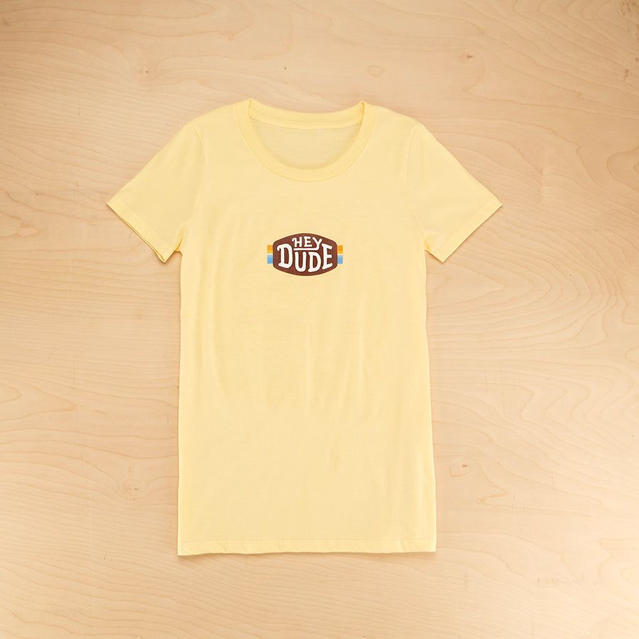 Women's Horizon Logo Tee - Butter sold by Hey Dude