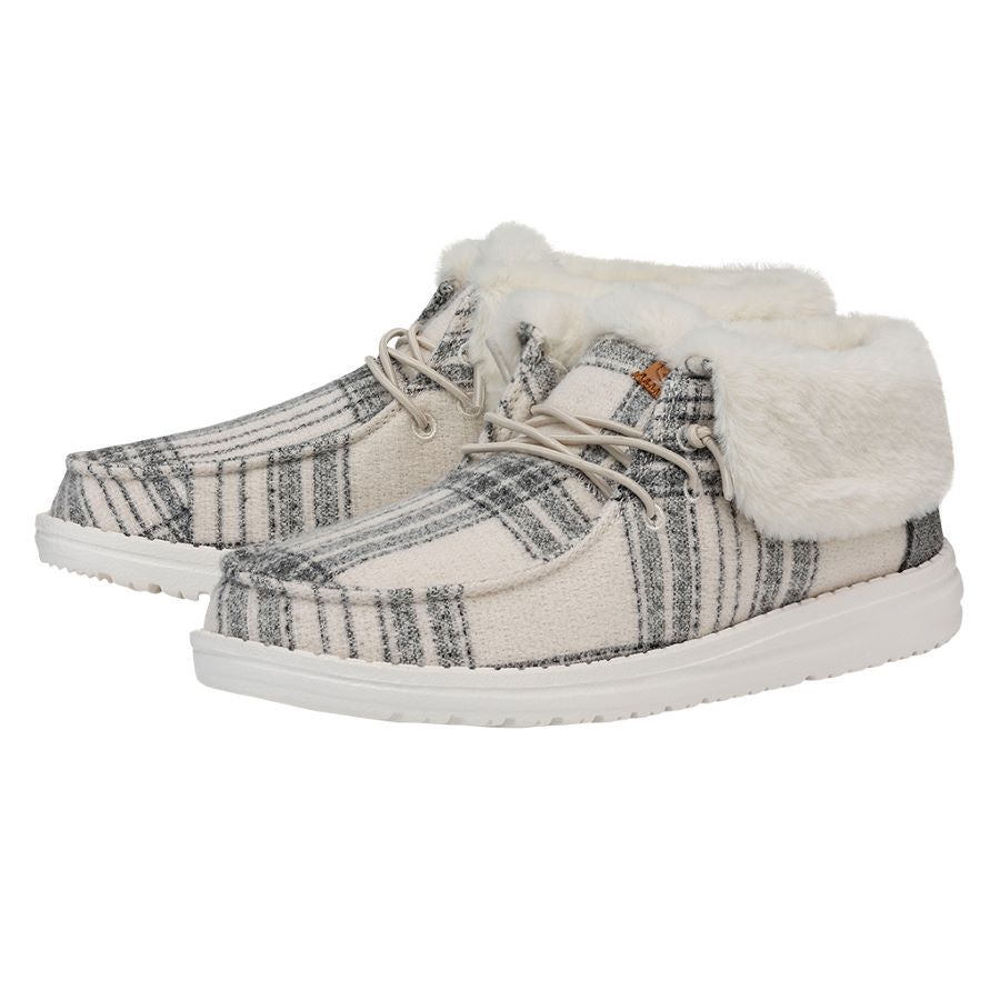 Wendy Fold Plaid Cozy Boot - Grey Plaid sold by Hey Dude product image thumbnail 2