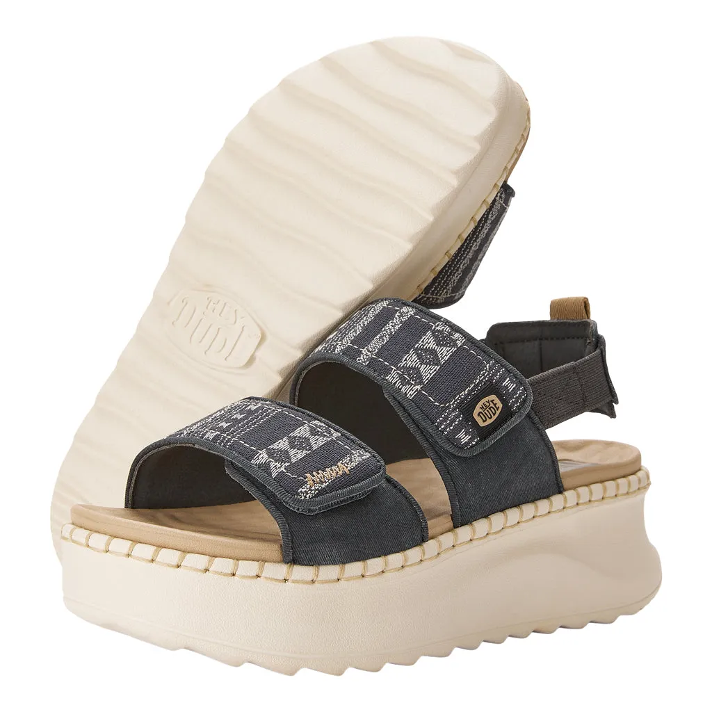 Delray Sandal Whipstitch - Black/White/Baja sold by Hey Dude product image thumbnail 3