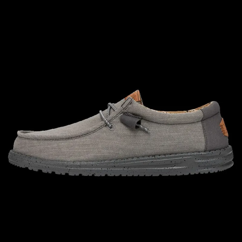 Wally Washed Canvas - Charcoal sold by Hey Dude